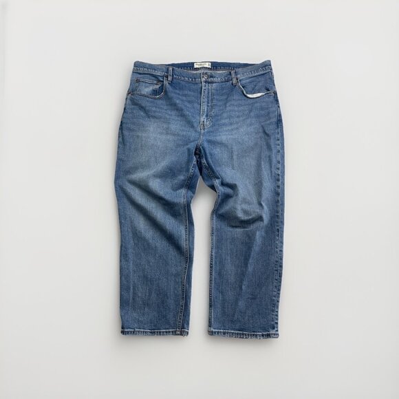 Abercrombie Fitch The Ankle Straight Ultra High Rise Blue Jeans Women’s 34/18S - Picture 1 of 11